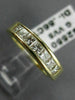 ESTATE .86CT DIAMOND 14K YELLOW GOLD 3D PRINCESS CHANNEL ANNIVERSARY RING #22474