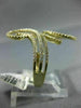 ESTATE LARGE .25CT ROUND DIAMOND 14KT YELLOW GOLD 3D MULTI ROW DOUBLE SWIRL RING