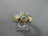 ESTATE .33CT DIAMOND 14KT TWO TONE GOLD SOLITAIRE BEZEL ENGAGEMENT RING #22426
