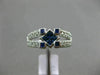 1.08CT ROUND DIAMOND & AAA PRINCESS SAPPHIRE 14KT WHITE GOLD INVISIBLE FUN RING