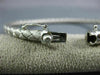 ESTATE 14KT WHITE GOLD 3D CLASSIC MESH WOVEN FLEXIBLE ITALIAN BANGLE BRACELET