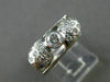 ANTIQUE .60CT OLD MINE ROUND DIAMOND 14KT WHITE GOLD BEZEL PROMISE RING #21535