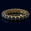 ESTATE 3.80CT BLACK DIAMOND 14KT YELLOW GOLD ETERNITY WEDDING ANNIVERSARY RING