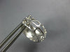 WIDE 1.0CT BLUE DIAMOND 14KT WHITE GOLD MULTI ROW HUGGIE HANGING EARRINGS #27009