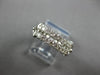 ESTATE .45CT DIAMOND 14KT WHITE GOLD 3D 2 ROW LOVE KNOT ANNIVERSARY RING #28021