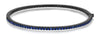 ESTATE 1.15CT AAA SAPPHIRE 18KT WHITE GOLD CLASSIC ETERNITY CUFF BANGLE BRACELET