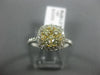 ESTATE .79CT WHITE & FANCY YELLOW DIAMOND 14K TWO TONE 3D GOLD PROMISE LOVE RING