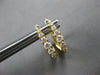 .55CT DIAMOND 18KT YELLOW GOLD ROUND OVAL HUGGIE HOOP LEVERBACK HANGING EARRINGS
