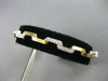 ESTATE WIDE .90CT DIAMOND 14KT 2 TONE GOLD MULTI WAVE SQUARE FUN TENNIS BRACELET