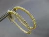 LARGE 2.91CT DIAMOND 18KT YELLOW GOLD INSIDE OUT SHARE PRONG OVAL HOOP EARRINGS