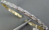 ESTATE WIDE .59CT DIAMOND 14KT 2 TONE GOLD FLEXIBLE SQUARE FUN BANGLE BRACELET