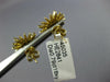 ESTATE LARGE .79CT DIAMOND 18KT YELLOW GOLD 3D FLOWER SNOWFLAKE STUD EARRINGS
