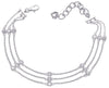 .45CT DIAMOND 14KT WHITE GOLD 3D CLASSIC 3 ROW BY THE YARD LOVE TENNIS BRACELET