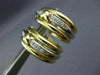 ESTATE WIDE .14CT DIAMOND 18KT WHITE & YELLOW GOLD HOOP CLIP ON EARRINGS #26164