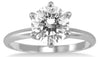 ESTATE 1.50CT DIAMOND 14KT WHITE GOLD 3D CLASSIC ROUND SOLITAIRE ENGAGEMENT RING