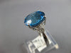5.24CT DIAMOND & AAA BLUE TOPAZ 14KT WHITE GOLD 3D OVAL & ROUND ENGAGEMENT RING