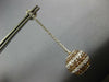 EXTRA LARGE 14.05CT WHITE & MOCHA DIAMOND 14KT WHITE GOLD HANGING BALL EARRINGS