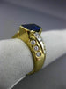 1.81CT DIAMOND & AAA SAPPHIRE 18KT YELLOW GOLD 3D ETOILE ENGAGEMENT RING #2021