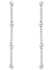 ESTATE .29CT DIAMOND 14KT WHITE GOLD 3D CLASSIC MULTI BAR FUN HANGING EARRINGS