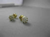 ESTATE .88CT ROUND DIAMOND DESIGN 14K YELLOW GOLD EARRINGS FLOWER CLUSTER #21814