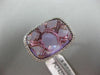 ESTATE LARGE 10.17CT DIAMOND & AAA EXTRA FACET AMETHYST 14KT ROSE GOLD HALO RING