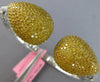 EXTRA LARGE 7.26CT WHITE & YELLOW DIAMOND 18KT WHITE GOLD CUFF BANGLE BRACELET