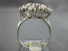 ESTATE LARGE .80CT DIAMOND 14KT WHITE GOLD 3D OPEN HEART LOVE RING