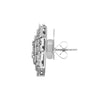 LARGE 3.46CT DIAMOND 18KT WHITE GOLD ROUND & BAGUETTE MULTI SQUARE FUN EARRINGS