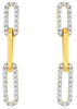.28CT DIAMOND 14KT YELLOW GOLD 3D OVAL CLASSIC LOVE KNOT FUN HANGING EARRINGS