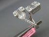 LARGE 3.47CT DIAMOND 18K WHITE GOLD MULTI SHAPE INVISIBLE HEART CRISS CROSS RING