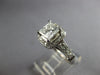 LARGE EGL CERTIFIED 1.5CT DIAMOND 14KT WHITE GOLD PRINCESS ENGAGEMENT RING 28085