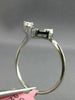 ESTATE WIDE .29CT DIAMOND 18KT WHITE GOLD 3D MULTI SHAPE SQUARE SNAKE LOVE RING