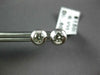 ESTATE .60CT DIAMOND 14KT WHITE GOLD 3D ROUND CLASSIC BEZEL STUD EARRINGS #2791