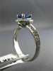 ESTATE 1.33CT DIAMOND & AAA SAPPHIRE 14KT WHITE GOLD OVAL ENGAGEMENT RING #11711