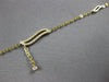 .11CT DIAMOND 14KT YELLOW GOLD 3D MULTI LEAF BY THE YARD CHANDELIER FUN BRACELET