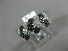 WIDE 1.0CT WHITE & BLACK DIAMOND 14KT WHITE GOLD MULTI ROW MULTI FLOWER FUN RING