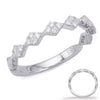 .32CT DIAMOND 14KT WHITE GOLD GEOMETRICAL PAVE 3/4TH ETERNITY ANNIVERSARY RING