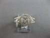 ESTATE .97CT DIAMOND 14KT WHITE GOLD 3D ROUND CLUSTER HALO FRIENDSHIP FUN RING