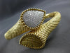 LARGE 2.21CT WHITE & INTENSE YELLOW DIAMOND 18KT YELLOW GOLD 3D BANGLE BRACELET