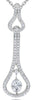 .76CT DIAMOND 14KT WHITE GOLD 3D PRINCESS MARQUISE & ROUND SOLITAIRE FUN PENDANT