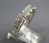 LARGE 3.58CT DIAMOND 18KT WHITE GOLD 3D BAGUETTE 4.5MM ETERNITY ANNIVERSARY RING