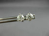 ESTATE .96CT ROUND DIAMOND 14KT WHITE GOLD CLASSIC 3 PRONG STUD EARRINGS #25837