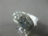 EXTRA LARGE 1.5CT DIAMOND 14K WHITE GOLD FLOWER CLUSTER FILIGREE ENGAGEMENT RING