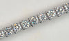 ESTATE 5.25CT DIAMOND 14KT WHITE GOLD CLASSIC ROUND TRIANGULAR TENNIS BRACELET