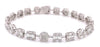 4.90CT DIAMOND 18KT WHITE GOLD MULTI SHAPE INVISIBLE BY THE YARD TENNIS BRACELET