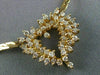 ESTATE 1.20CT DIAMOND 14KT YELLOW GOLD CLASSIC FANCY OPEN HEART NECKLACE #6034