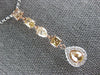 1.87CT WHITE & FANCY YELLOW DIAMOND 18KT WHITE & ROSE GOLD 3D TEAR DROP NECKLACE