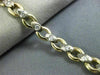 ANTIQUE .50CT DIAMOND 14K WHITE & YELLOW GOLD 3D LINK HANDCRAFTED BRACELET #227
