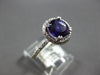 ESTATE 2.22CT DIAMOND & AAA AMETHYST 14KT WHITE GOLD ROUND HALO ENGAGEMENT RING