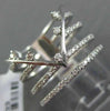 ESTATE .33CT ROUND DIAMOND 14KT WHITE GOLD 3D MULTI ROW ETOILE V SHAPE FUN RING